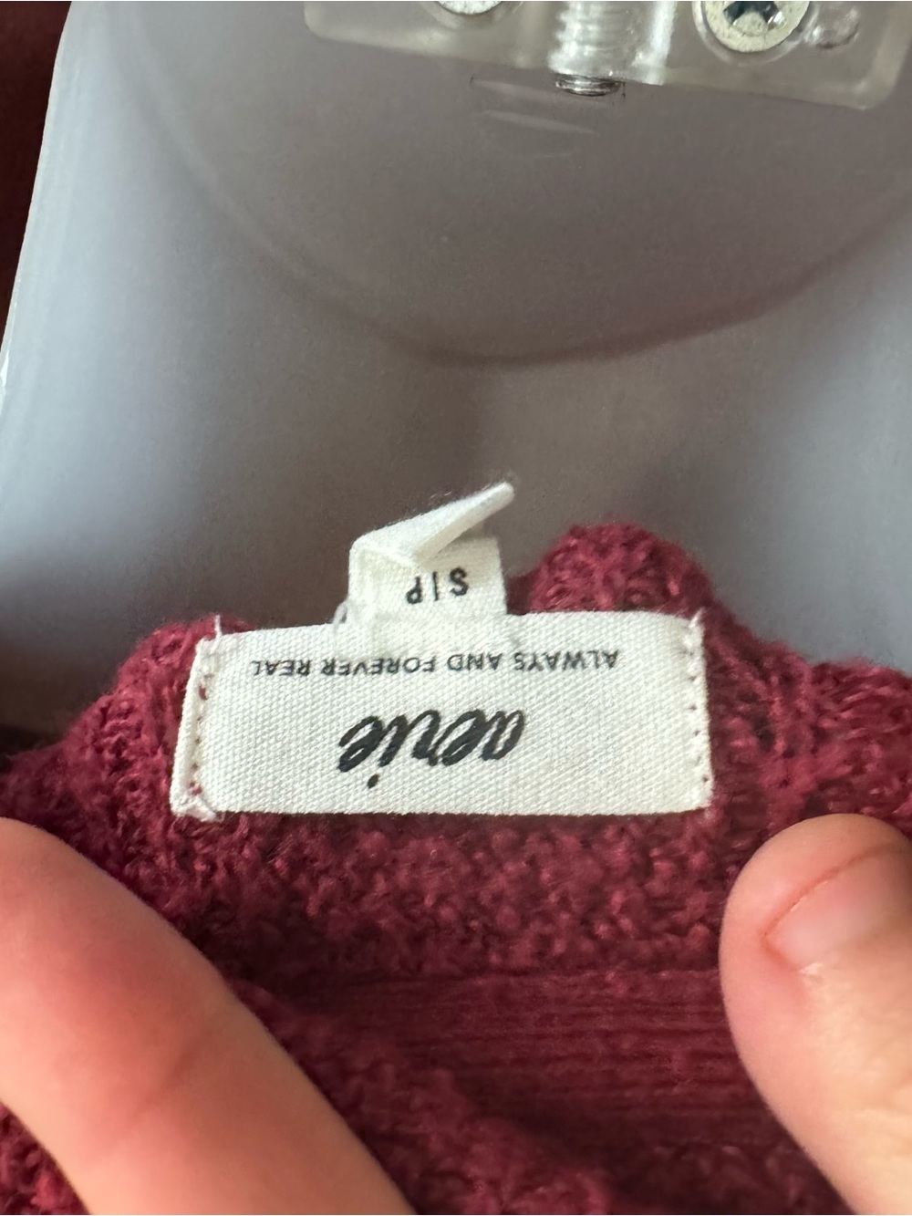 Aerie Oversized Red Waffle Knit Super Soft Quarter Button Up Pullover Sweater - Picture 8 of 8